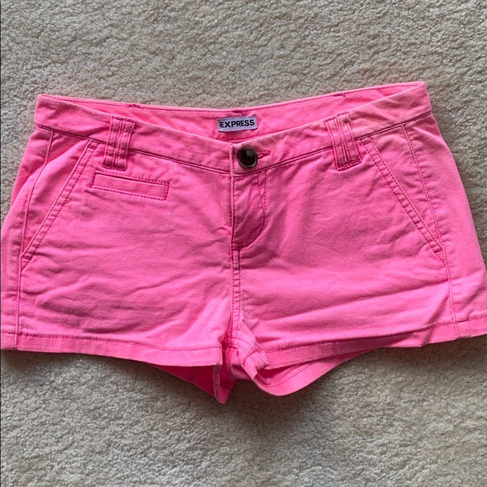 Express hot pink shorts